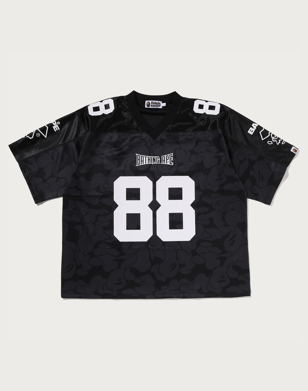 SOLID CAMO MULTI LOGO RELAXED FIT FOOTBALL JERSEY TEE MENS