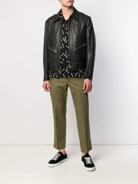 Al Duca D’Aosta 1902 zipped leather jacket