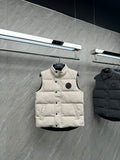 Canada Goose Puffer Vest in Off-White with Stand Collar