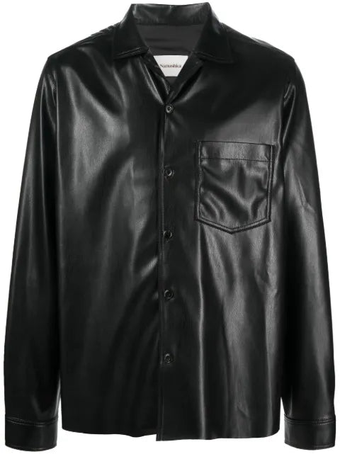 Nanushka coated-finish shirt jacket