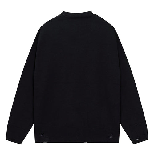 AMIRI PREEMO Logo Knitted Sweater – Black & Apricot