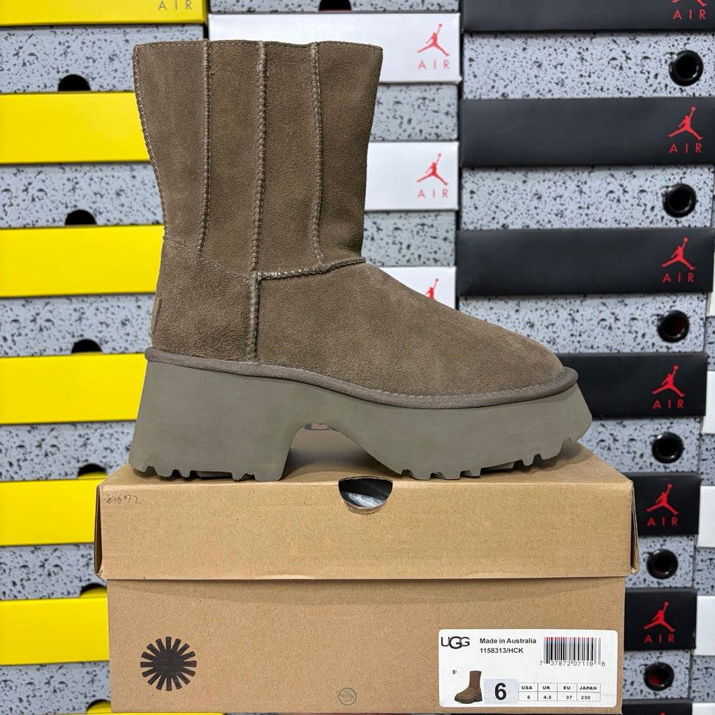 UGG Classic Quilted Platform Boot – Women's Mid-Height Suede Boot in Hickory