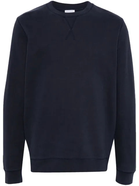 Sunspel ribbed-collar cotton sweatshirt