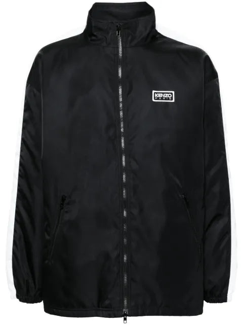 Kenzo logo-appliqué striped jacket