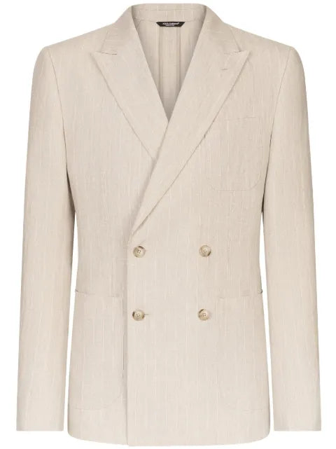 Dolce & Gabbana pinstriped linen blazer