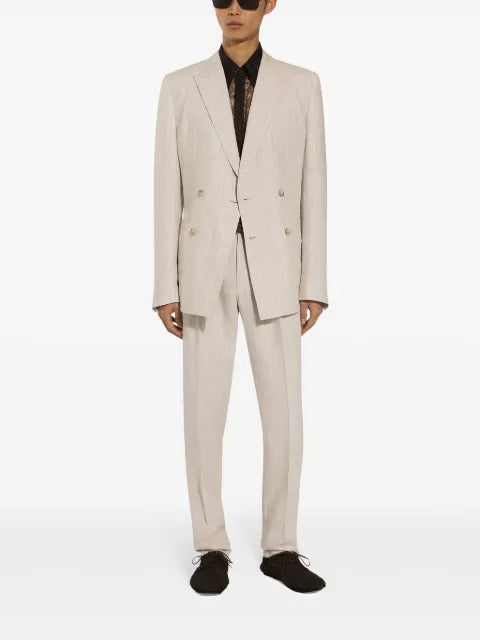 Dolce & Gabbana pinstriped linen blazer