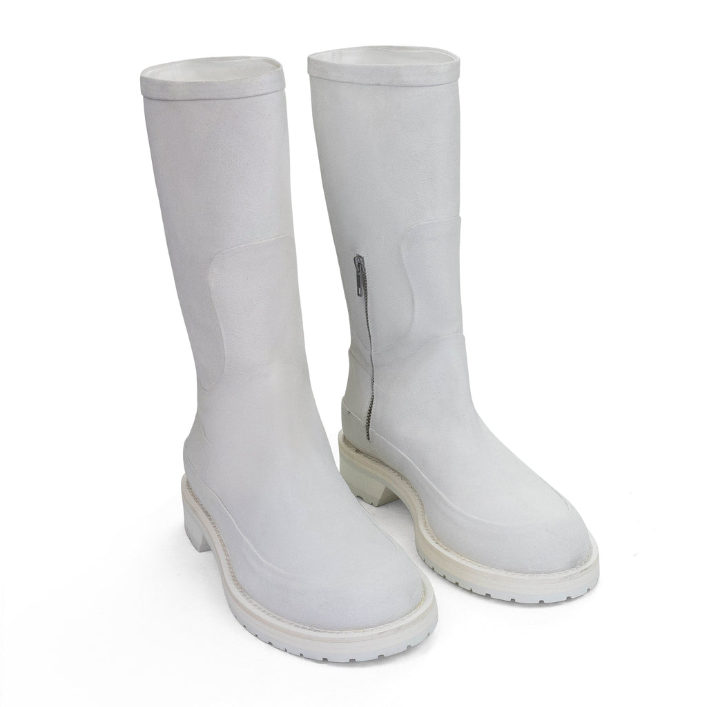 BIANCO WHITE ANKLE BOOTS