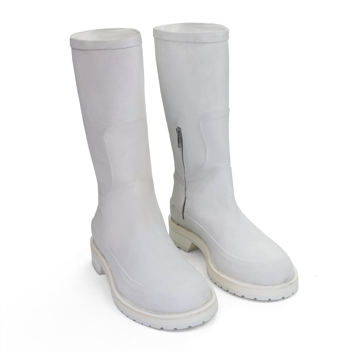 BIANCO WHITE ANKLE BOOTS