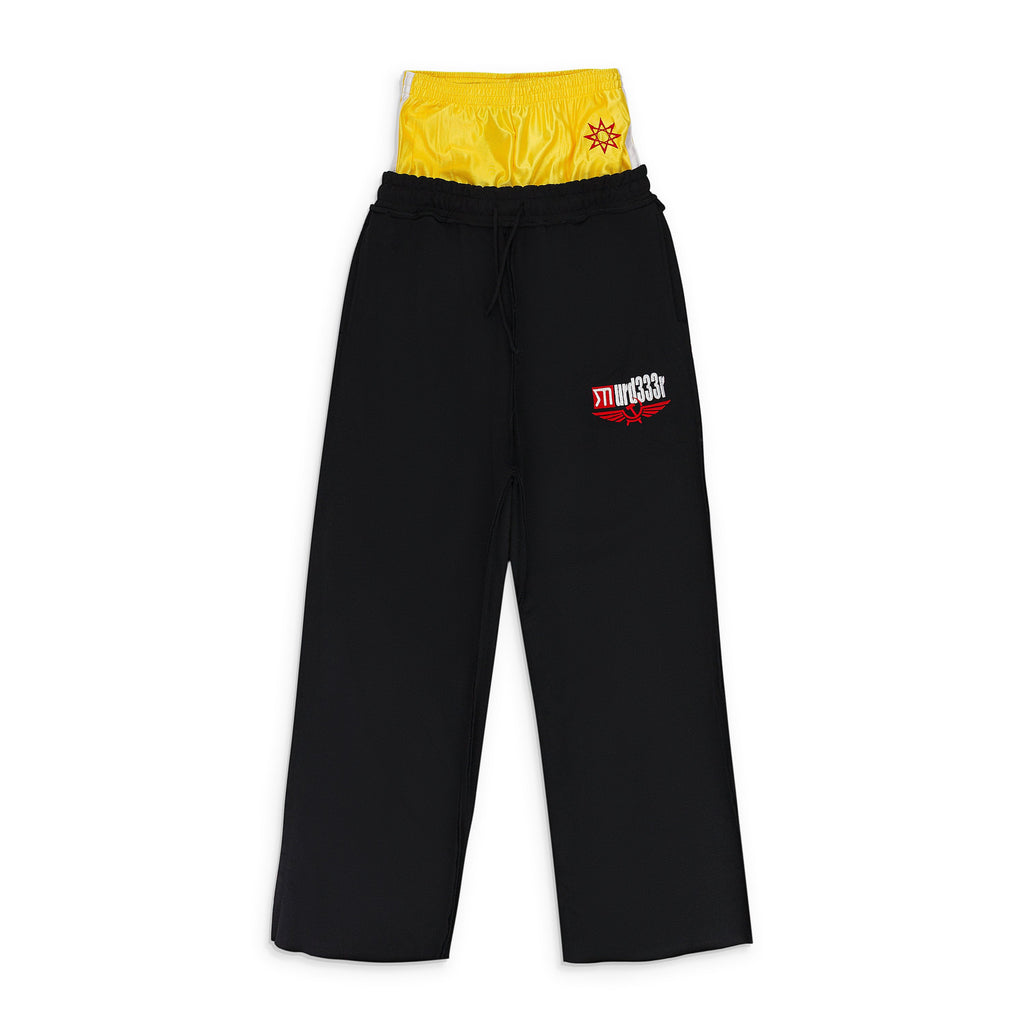 GREEDY UNIT x MURD333R.FM BLACK CAMO SWEATSHORTS