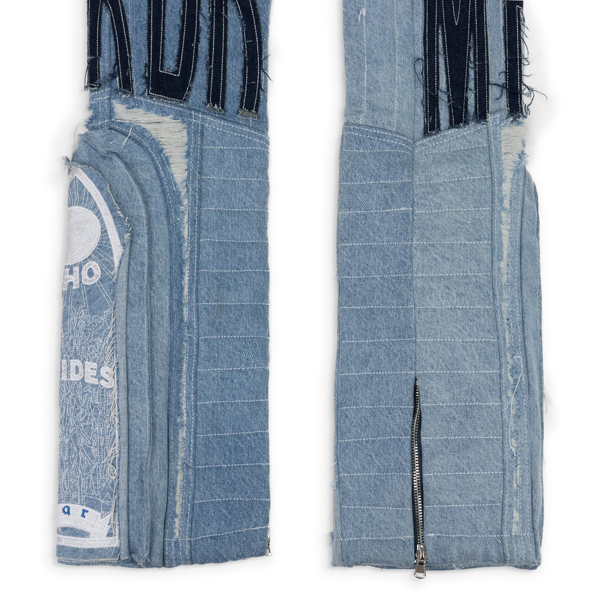 BLUE MRDR MOTO STRAIGHT-FIT JEANS