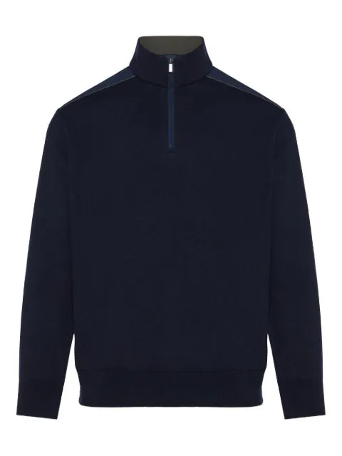 Paul & Shark half-zip panelled sweater