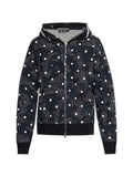 A BATHING APE® polka-dot camouflage zip-up hoodie