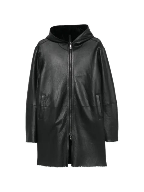 Tagliatore Wilson hooded leather jacket
