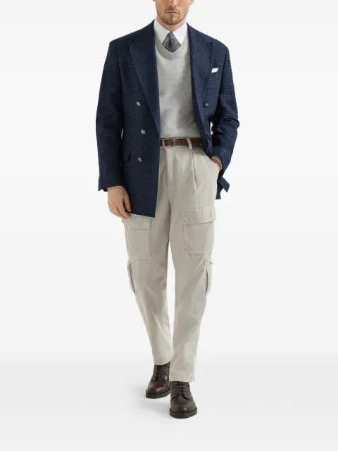 Brunello Cucinelli peaked-lapel double-breasted blazer