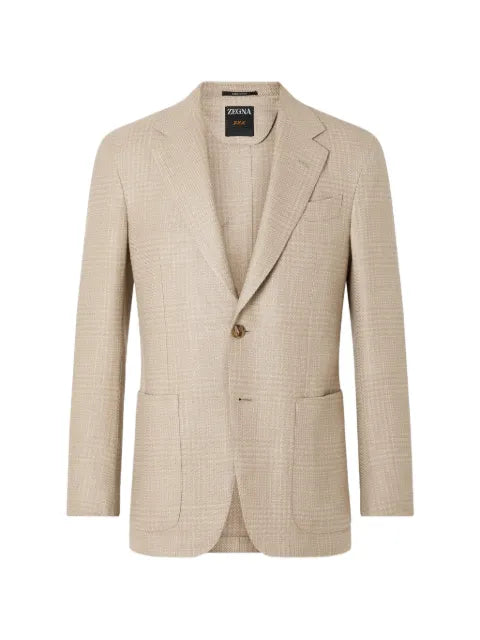 Zegna light beige cashmere silk and linen jacket