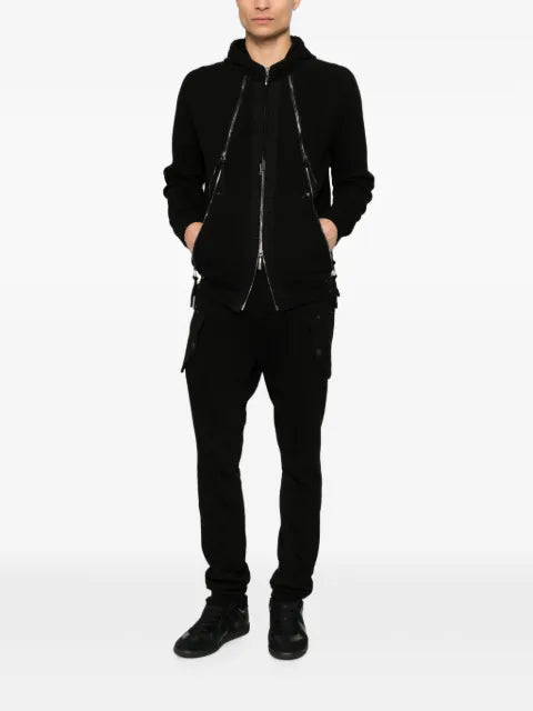Masnada long-sleeve zip-fastening hoodie