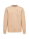 Moncler leather logo tag cotton blend sweatshirt