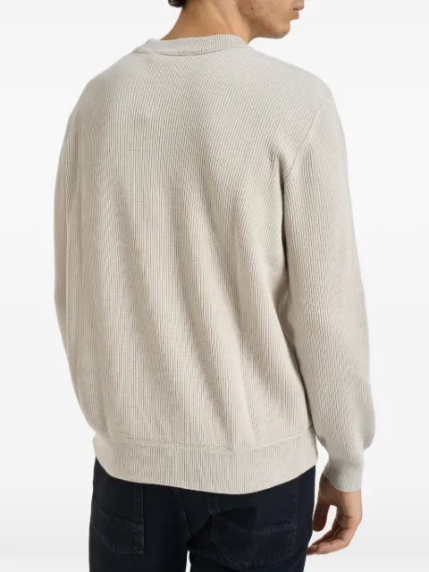 Stone Island 5100154 ribbed soft organic cotton sweater