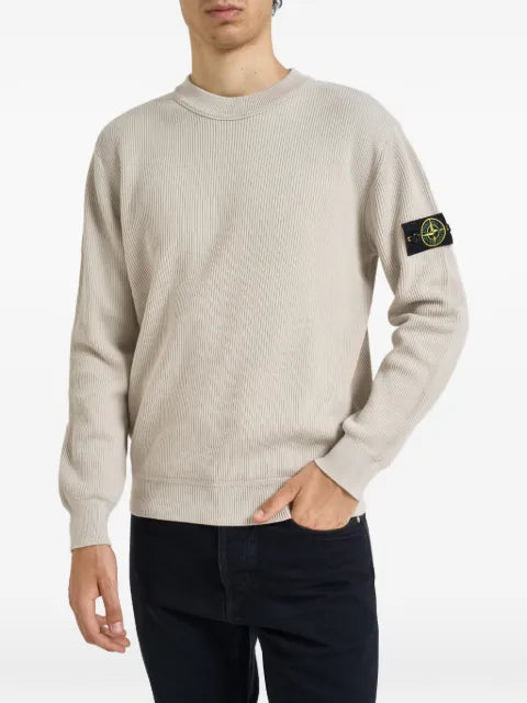 Stone Island 5100154 ribbed soft organic cotton sweater