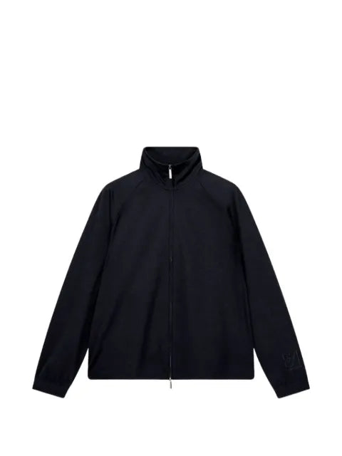 Emporio Armani sweatshirt in interlock jersey with high collar and zip