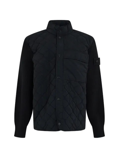 Stone Island quilted knitted-sleeve jacket