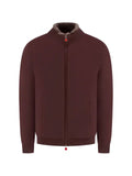 Kiton shearling-trim knitted jacket