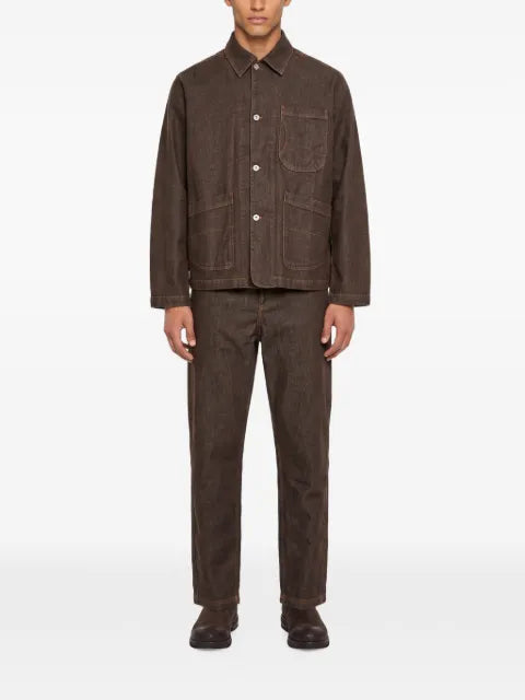 YMC Construction contrast-stitch denim jacket