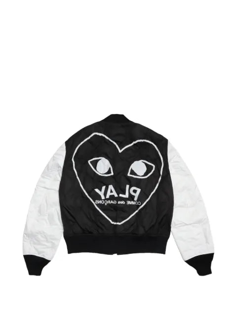 Comme Des Garçons Play Heart logo quilted bomber jacket