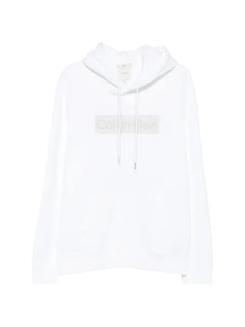 Calvin Klein logo-patch drawstring hoodie