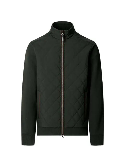 Hackett London quilted zip-up sweatshirt