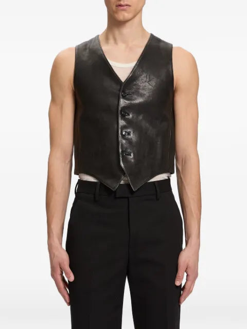 Ann Demeulemeester Alrik leather waistcoat