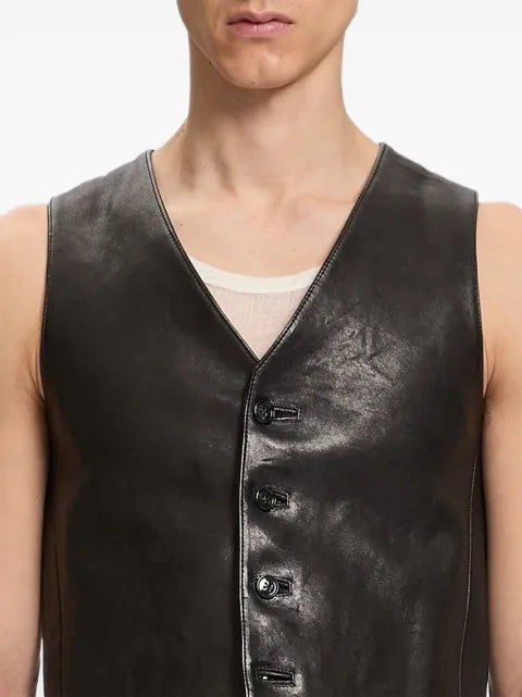 Ann Demeulemeester Alrik leather waistcoat