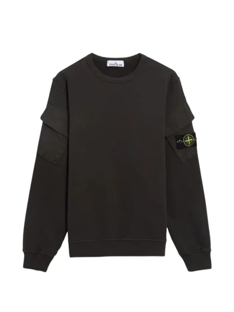 Stone Island logo-patch cotton sweatshirt