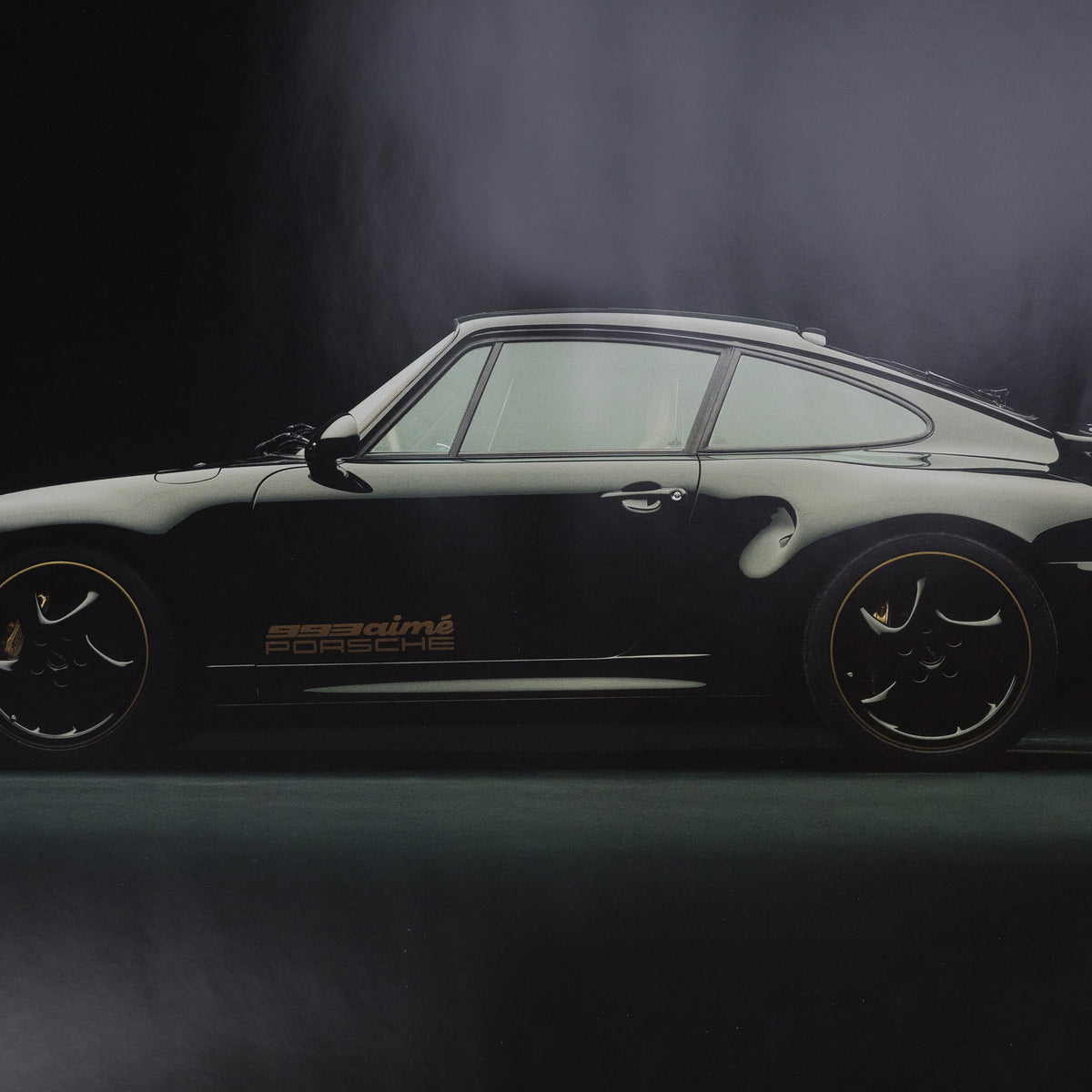 Multicolor Porsche 993 Turbo Poster