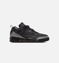 Spizike Low Men's Basketball Shoes - Black / Black / Metallic Silver