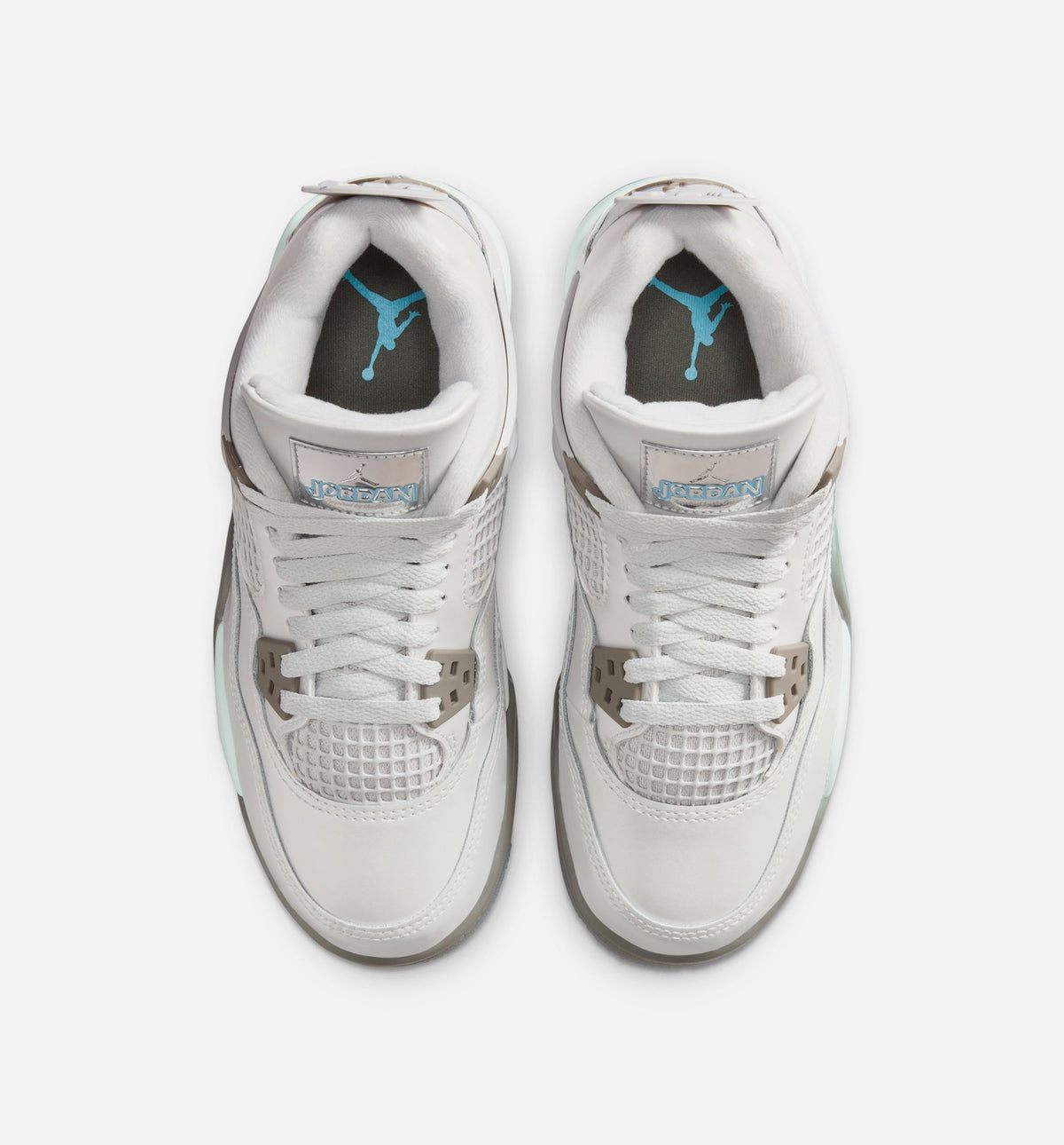 Air Jordan 4 Retro Blue Chill Grade School Sneakers - Photon Dust/Blue Chill/Flat Pewter/White/Blue Tint