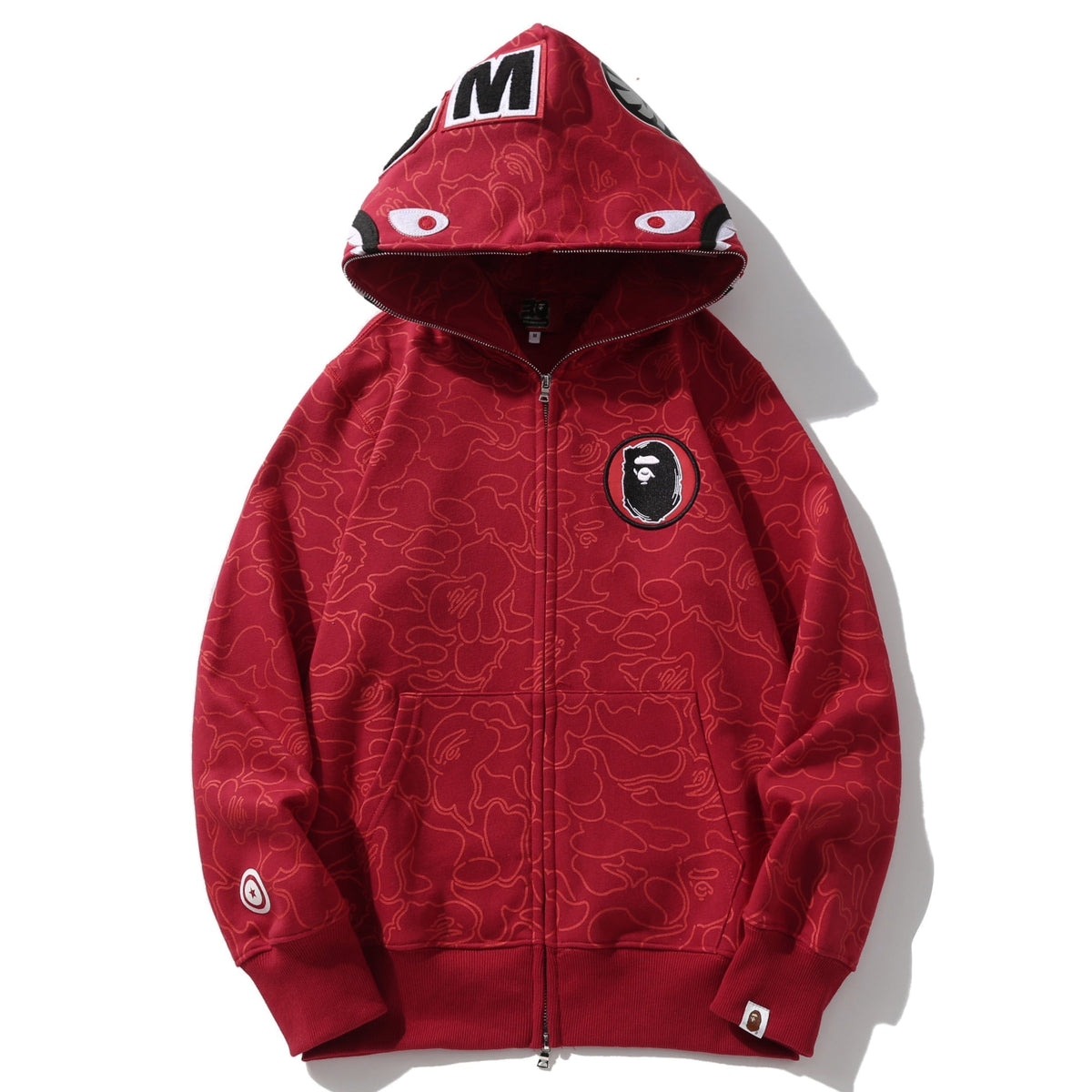 BAPE Shark Full-Zip Hoodie - Blue, Green & Red