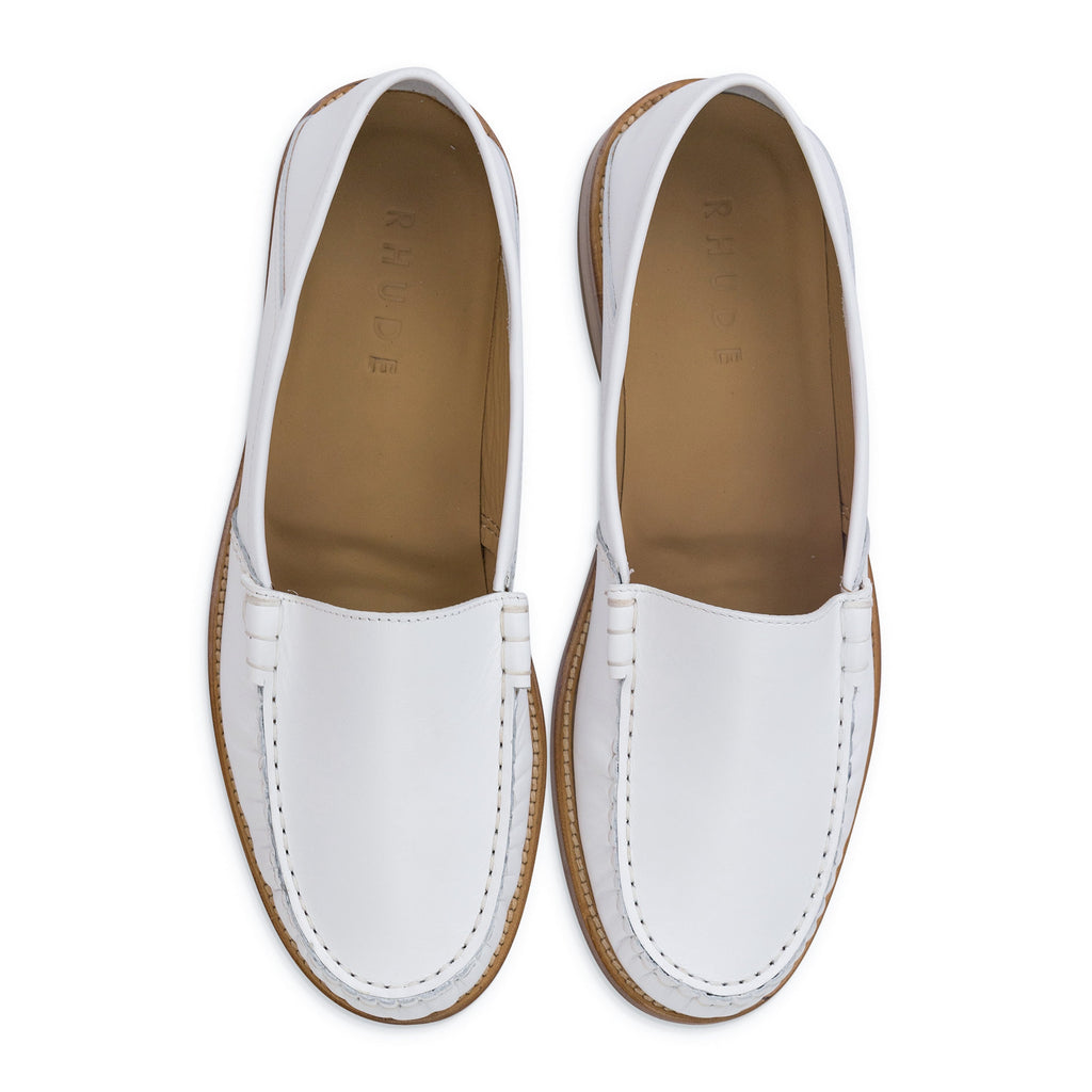 White Slip on Loafer