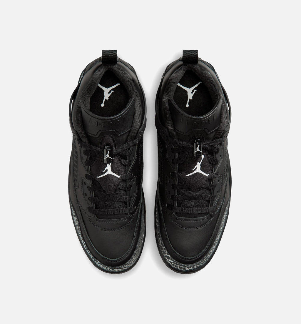 Spizike Low Men's Basketball Shoes - Black / Black / Metallic Silver