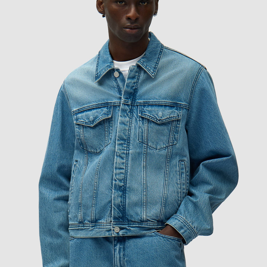 Arte Circle Logo Jeans Jacket: Denim Bleach