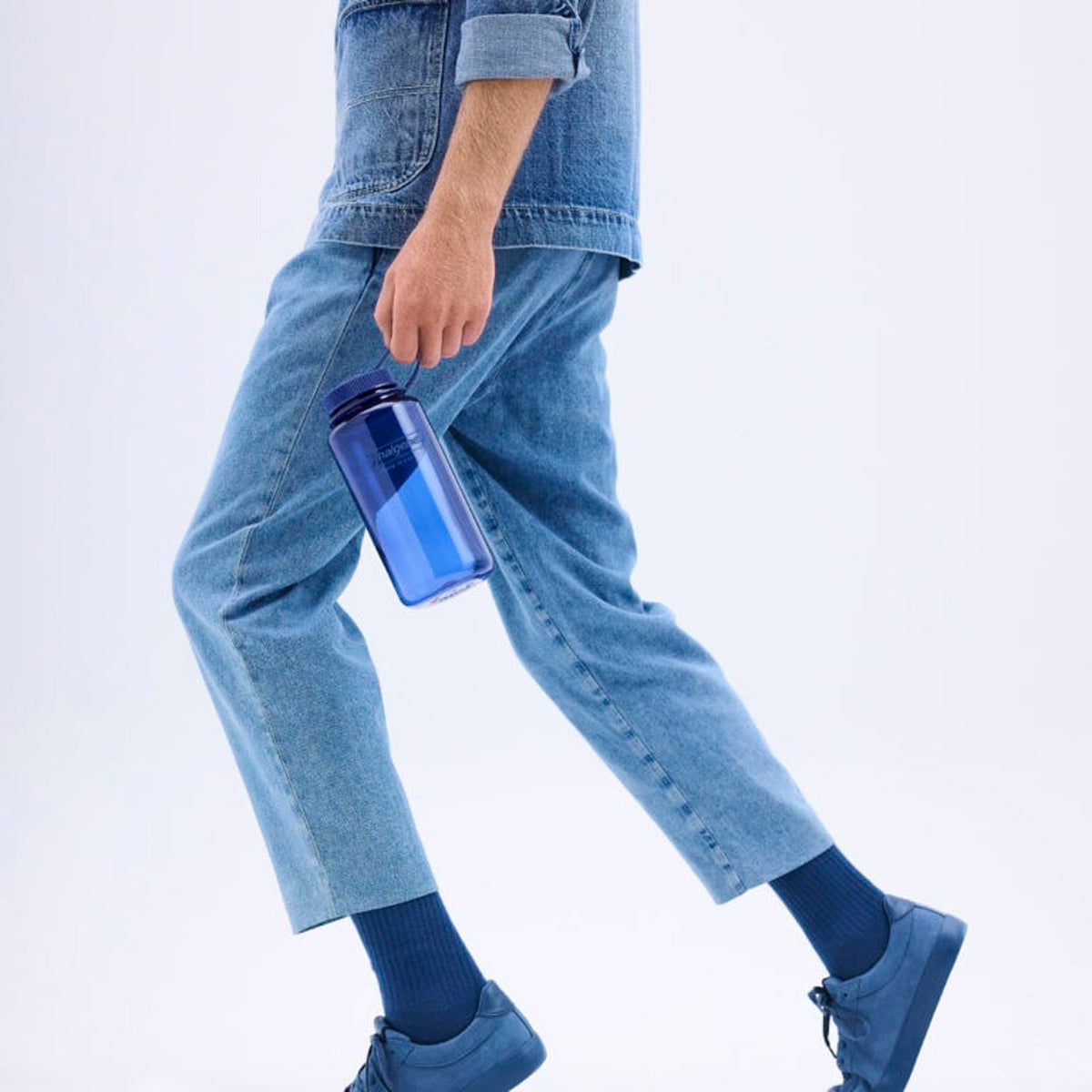 Nalgene 1L Wide Mouth Tritan Sustain Water Bottle: Denim