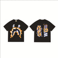 Bape Multi‑Ape‑Head Graphic Oversized Tee Streetwear Unisex