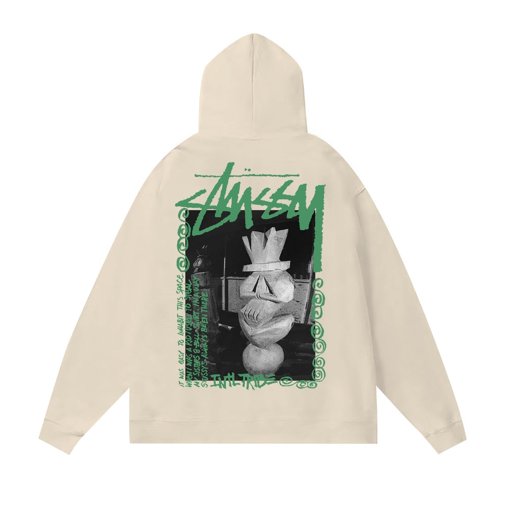 Stussy Hoodie Fall/Winter Fleece Hooded Sweater