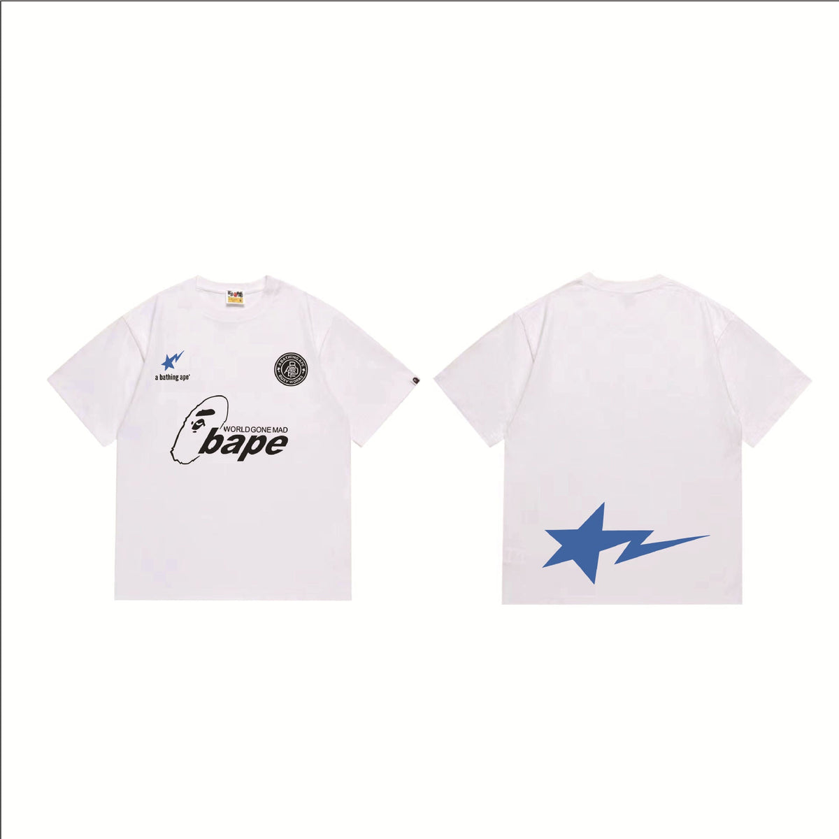 Bape Multi‑Ape‑Head Graphic Oversized Tee Streetwear Unisex