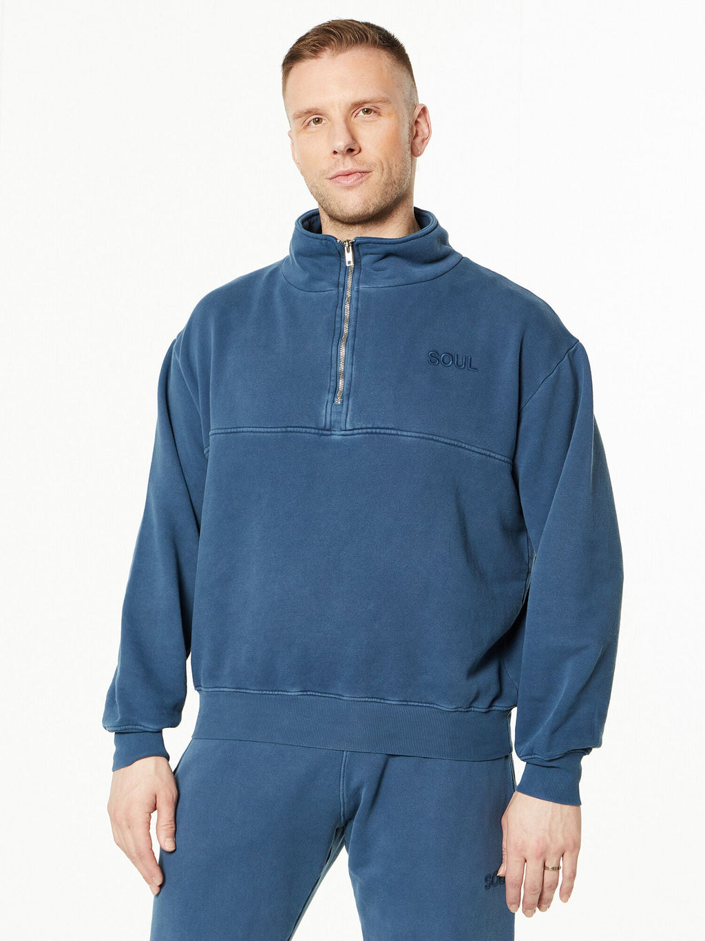KATIE Â½ ZIP BLUE