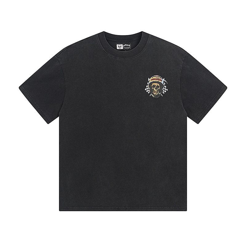 Godspeed Skull Helmet Graphic T-Shirt