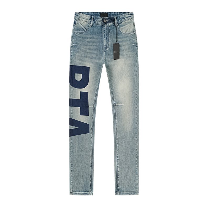 R+A Light Blue Lettered Jeans