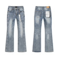 Purple Brand Light Blue Rhinestone Flared Jeans