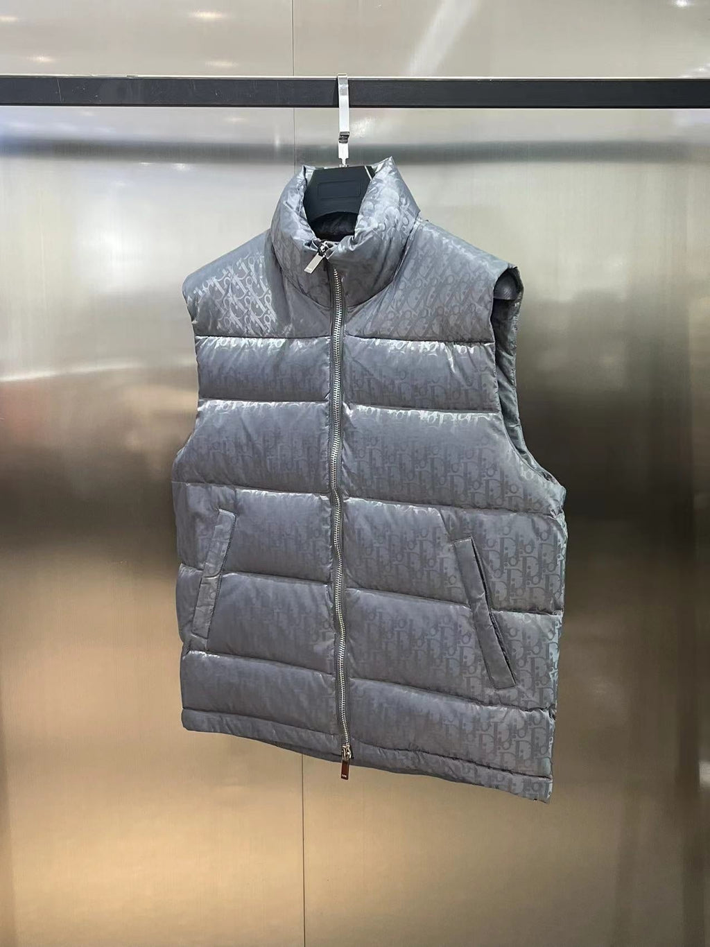 Dior Gray Oblique Monogram Down Vest