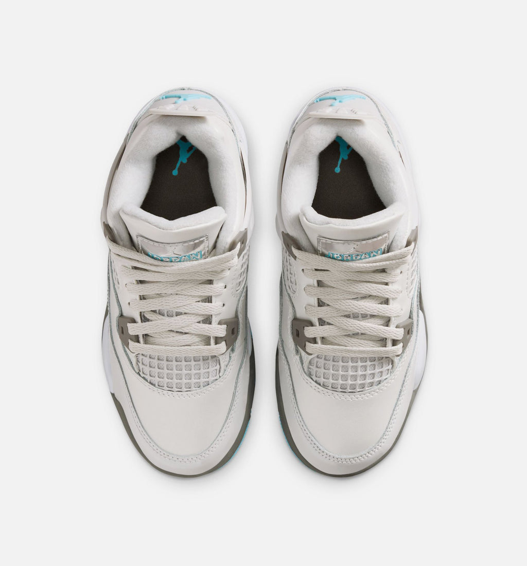Air Jordan 4 Retro Blue Chill – Preschool Lifestyle Shoe in Photon Dust/Blue Chill/Flat Pewter/White/Blue Tint